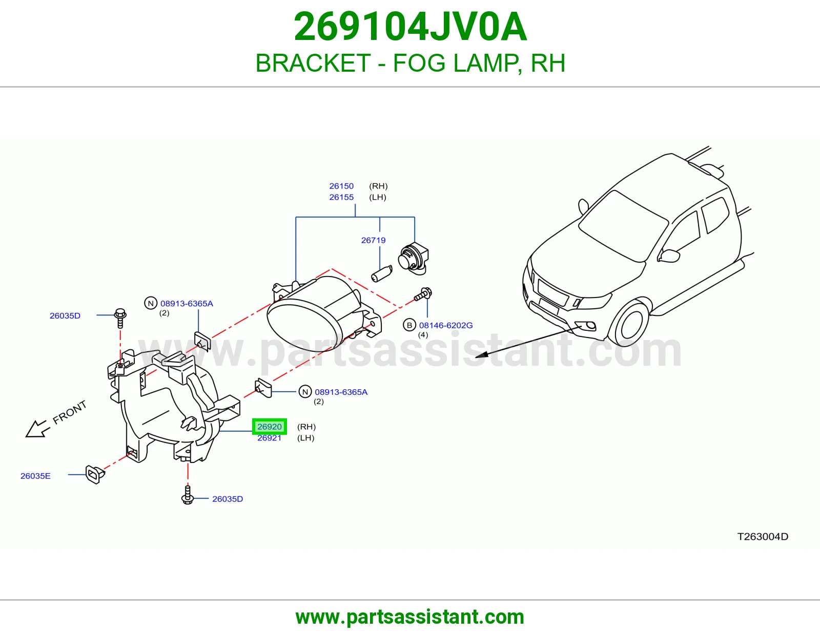 BRACKET - FOG LAMP, RH
