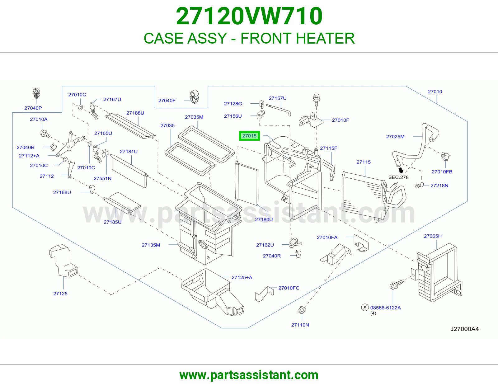 CASE ASSY - FRONT HEATER