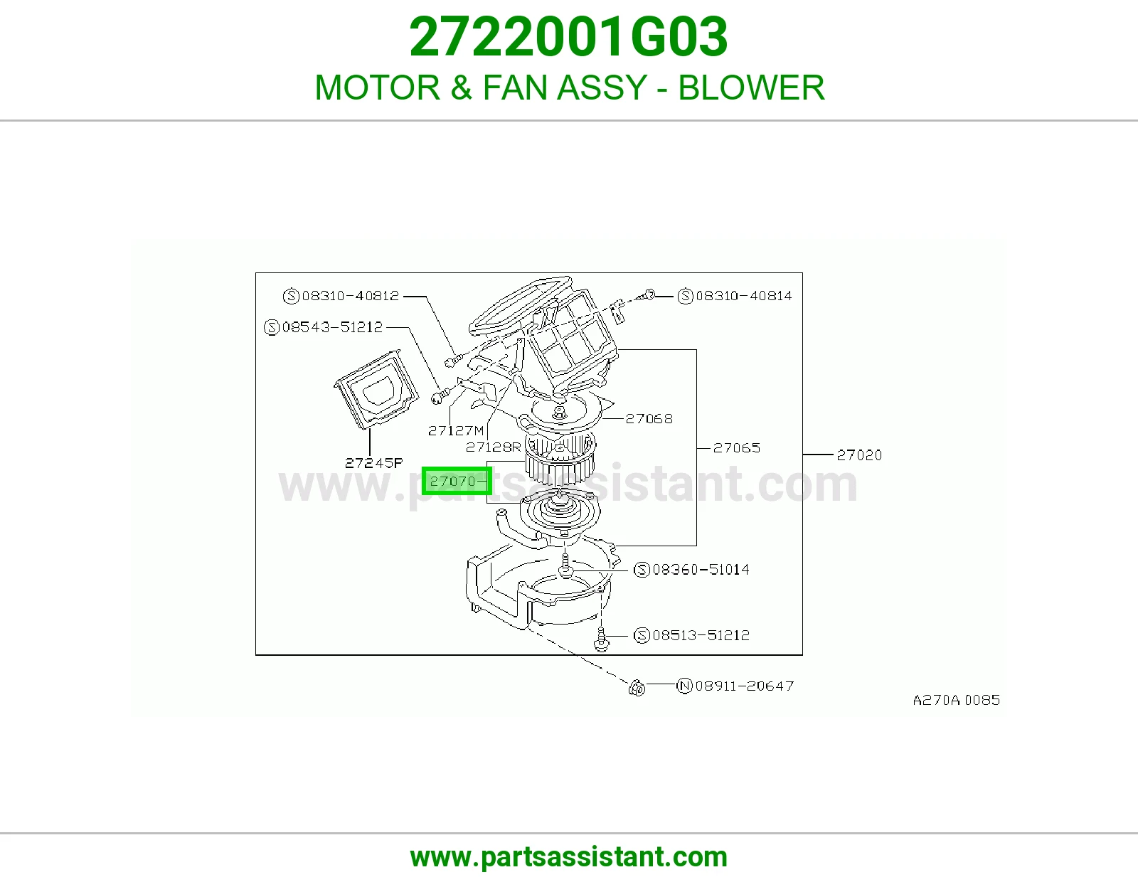 MOTOR & FAN ASSY - BLOWER