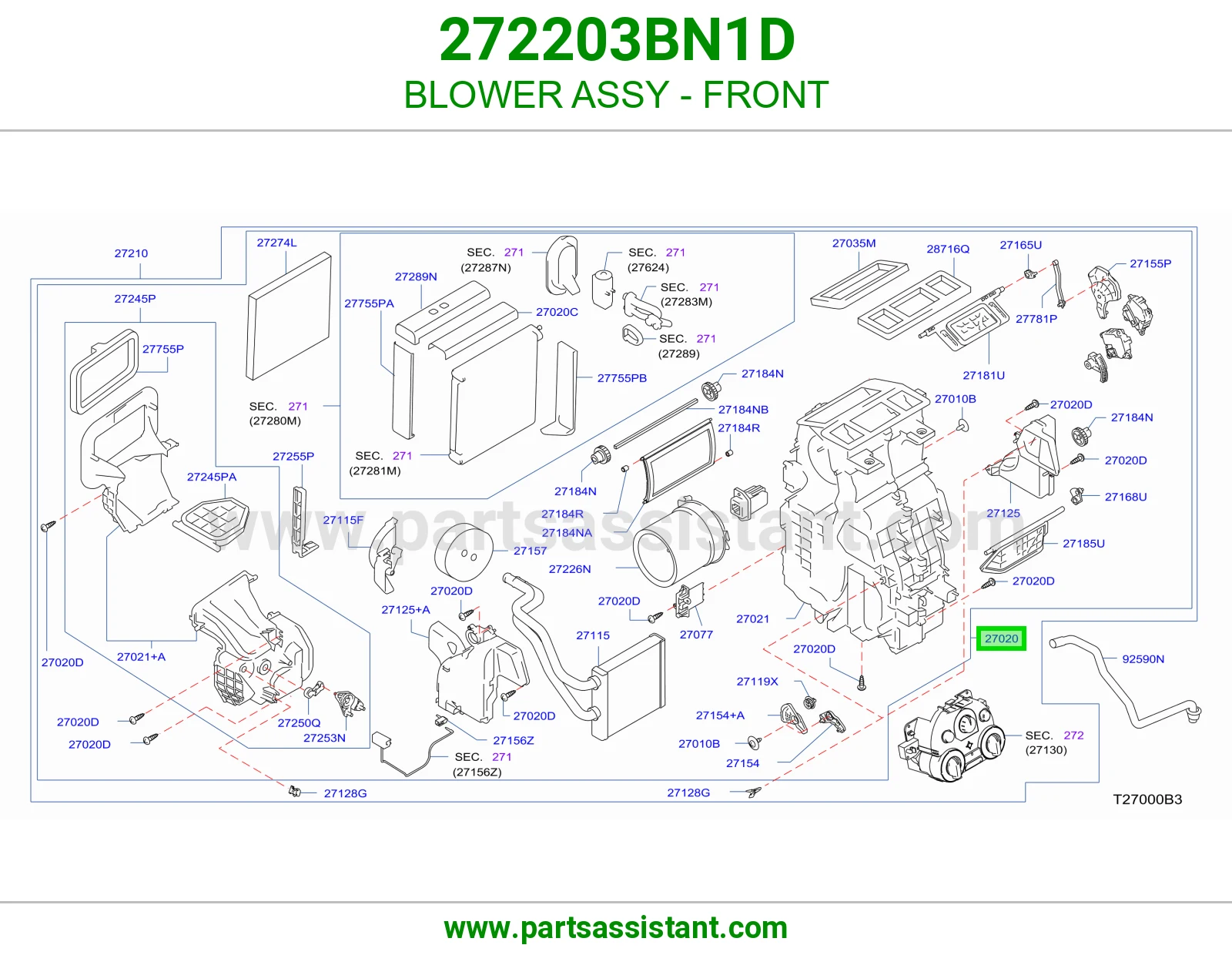 BLOWER ASSY - FRONT