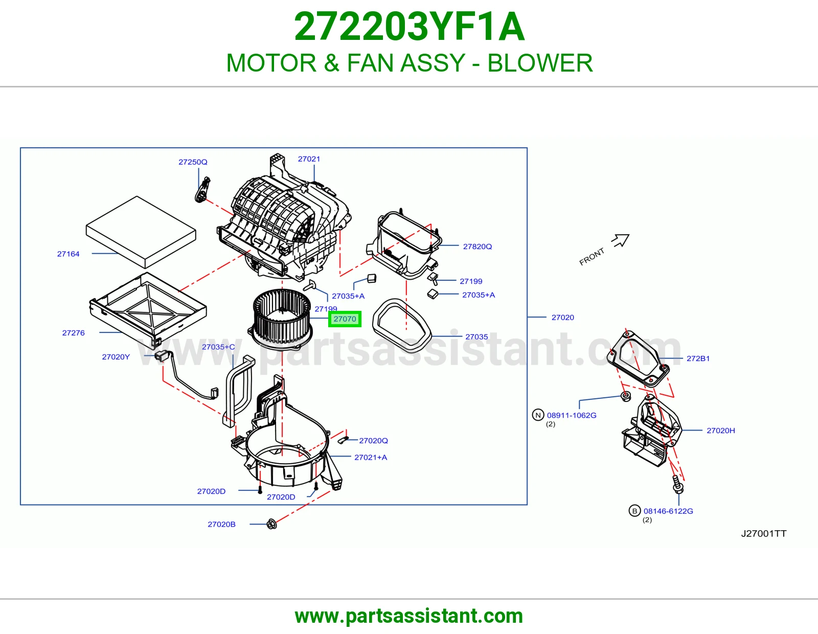 MOTOR & FAN ASSY - BLOWER