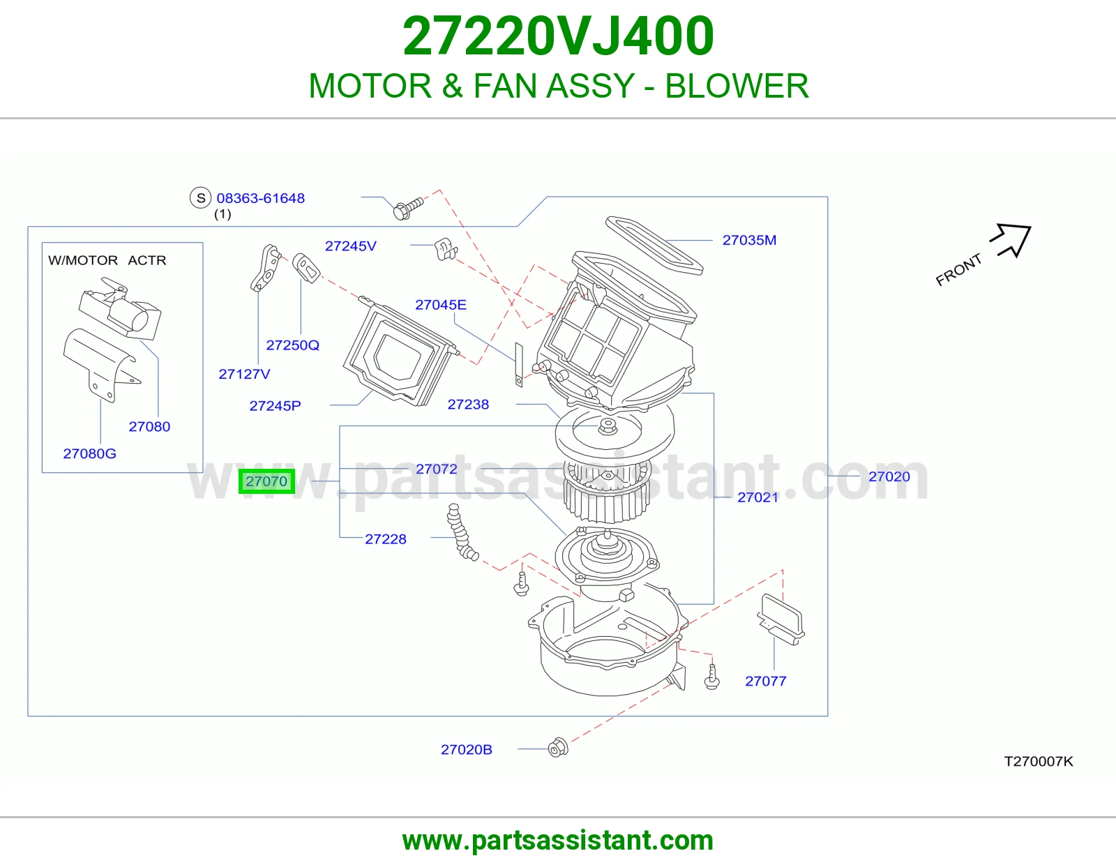 MOTOR & FAN ASSY - BLOWER
