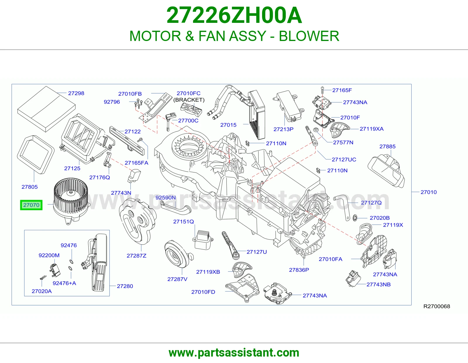 MOTOR & FAN ASSY - BLOWER