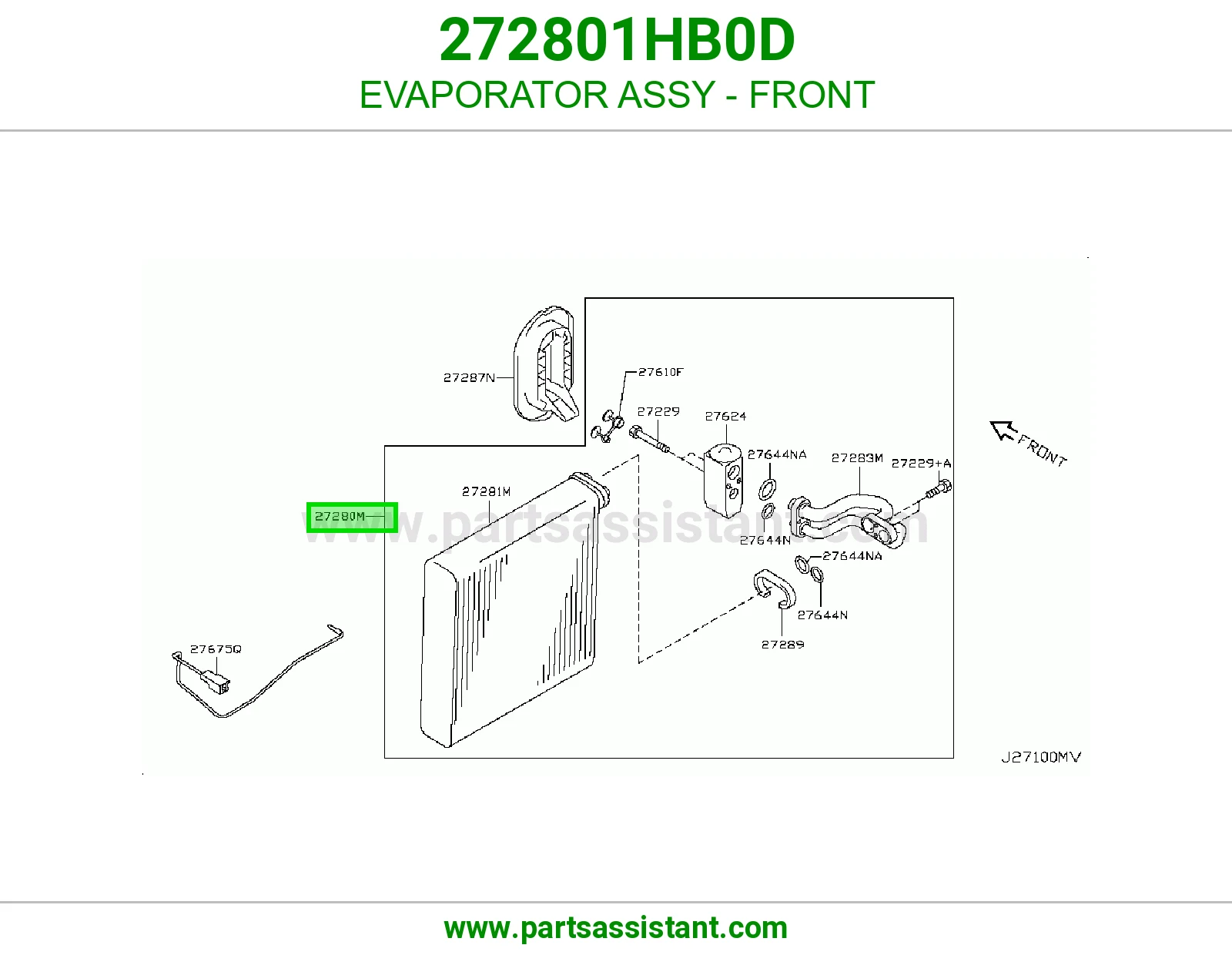 EVAPORATOR ASSY - FRONT