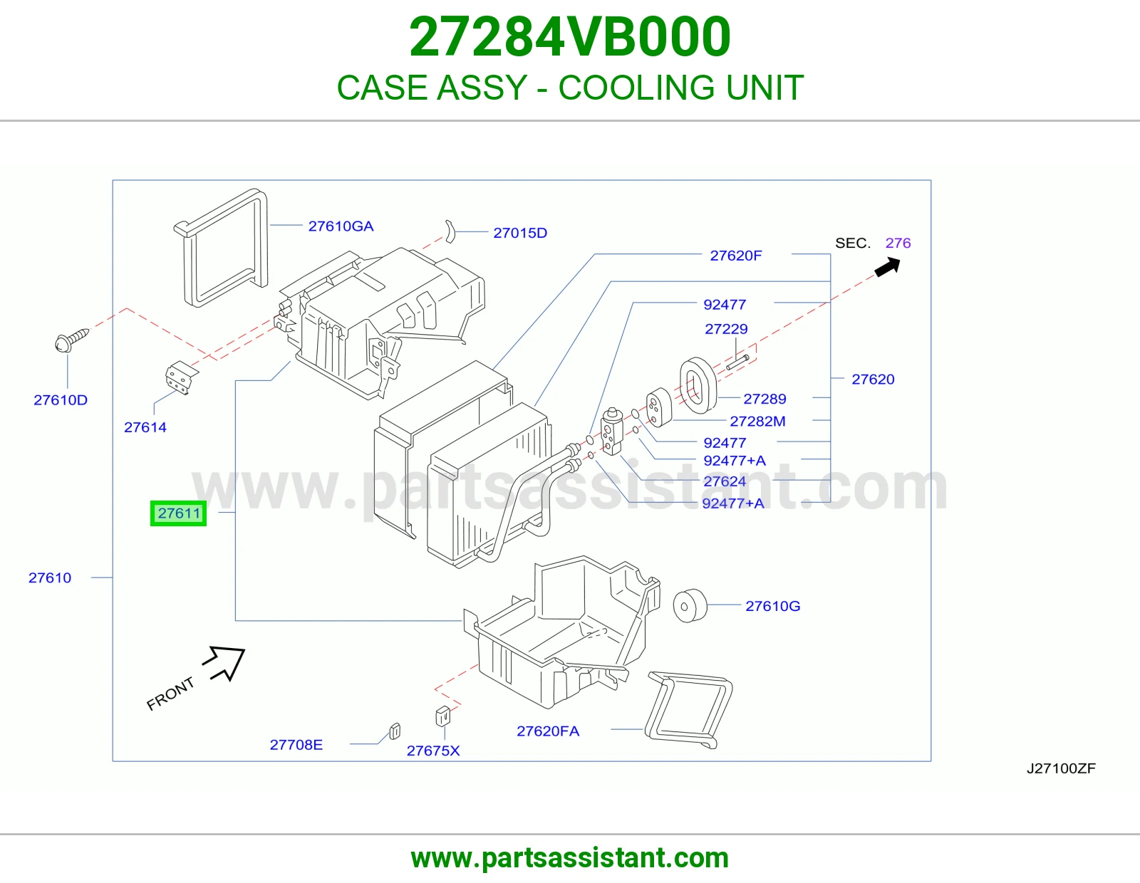 CASE ASSY - COOLING UNIT