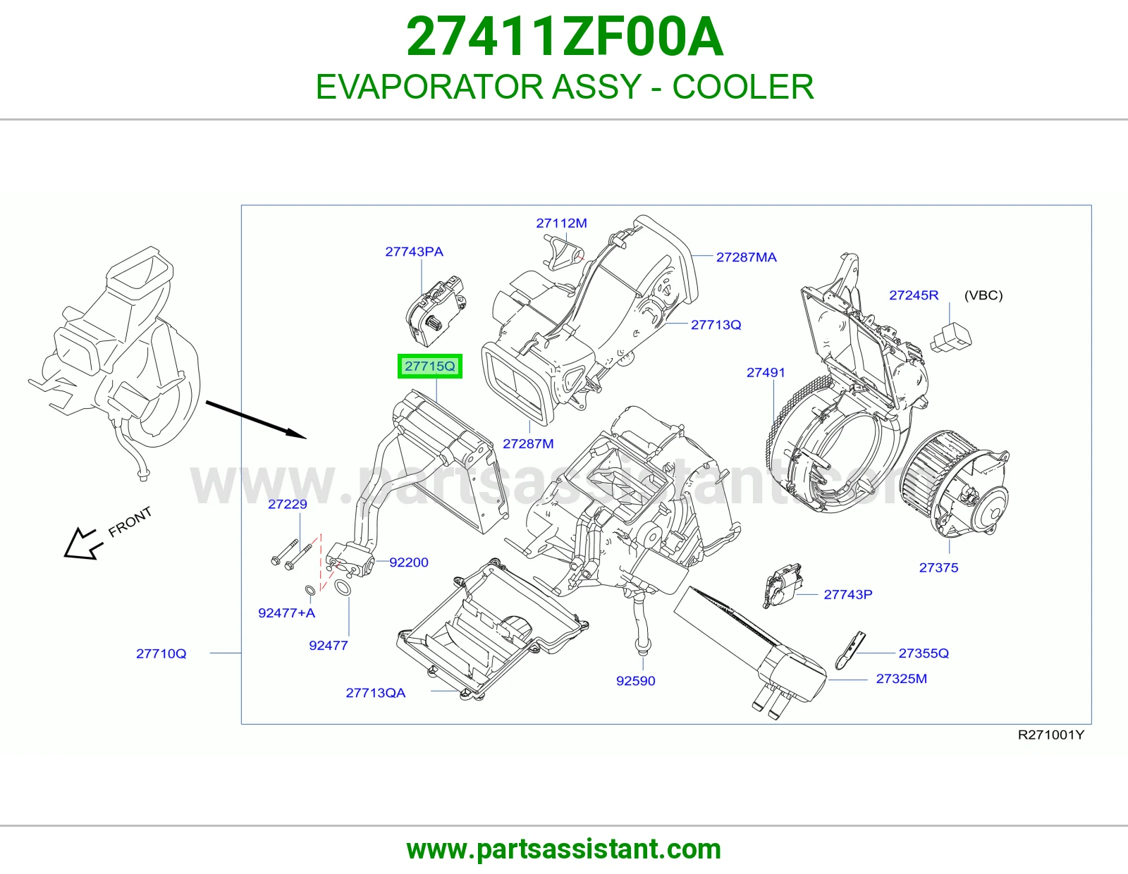 EVAPORATOR ASSY - COOLER