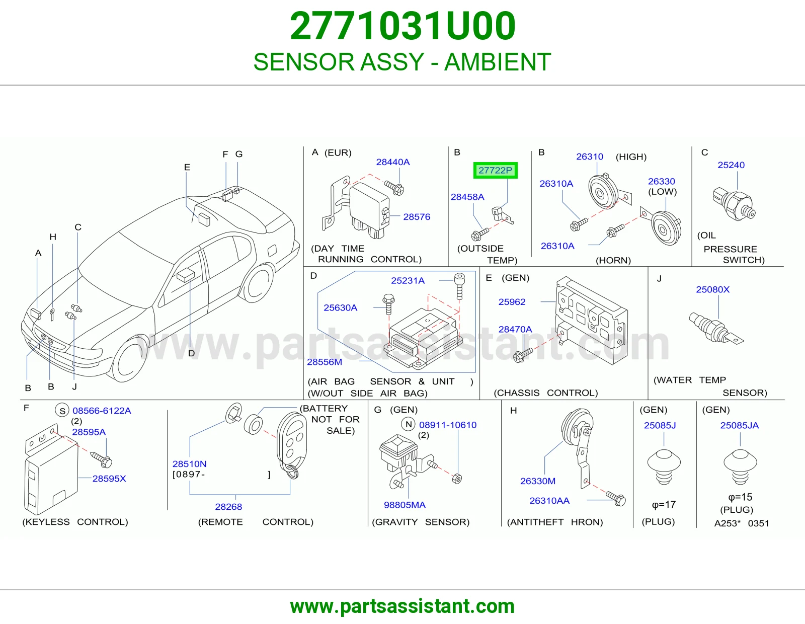 SENSOR ASSY - AMBIENT