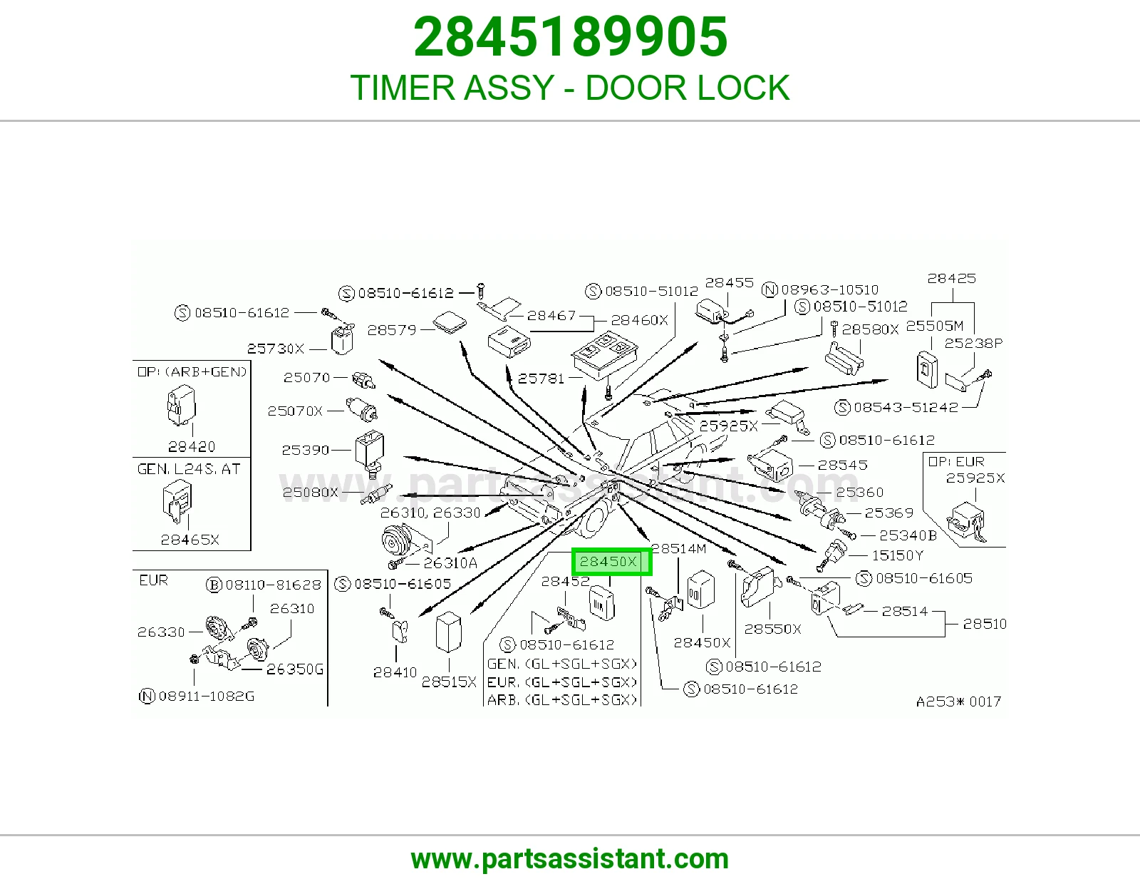 TIMER ASSY - DOOR LOCK