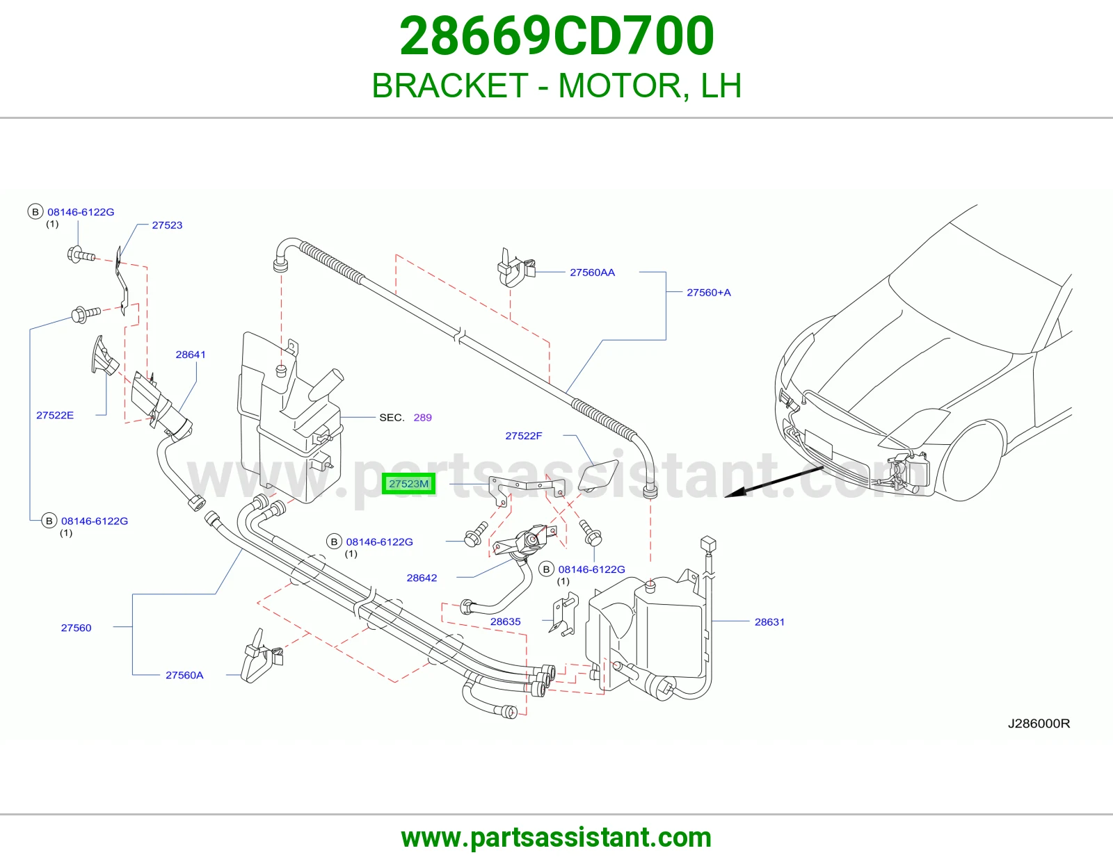 BRACKET - MOTOR, LH