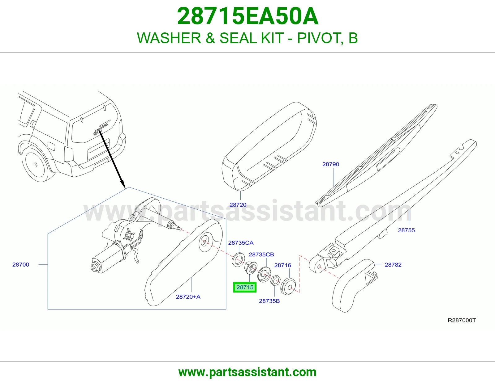 WASHER & SEAL KIT - PIVOT, B