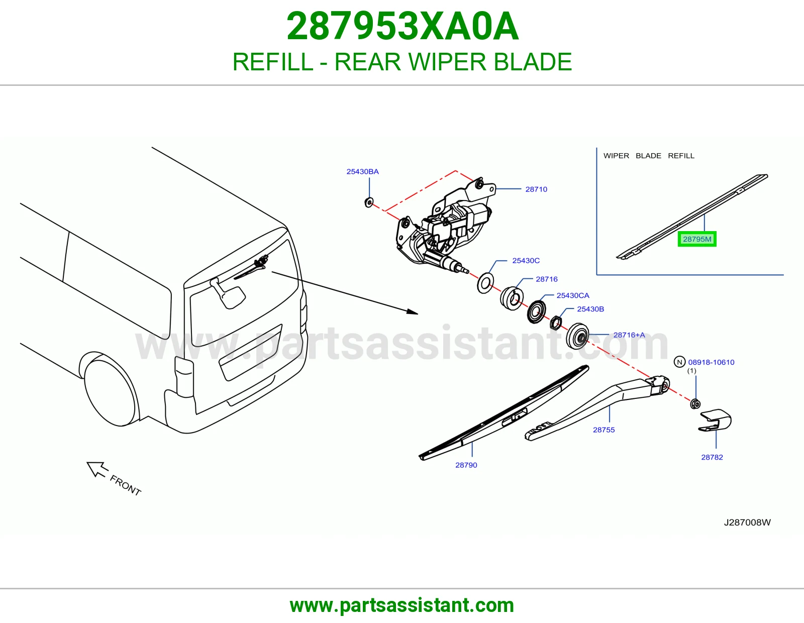 REFILL - REAR WIPER BLADE