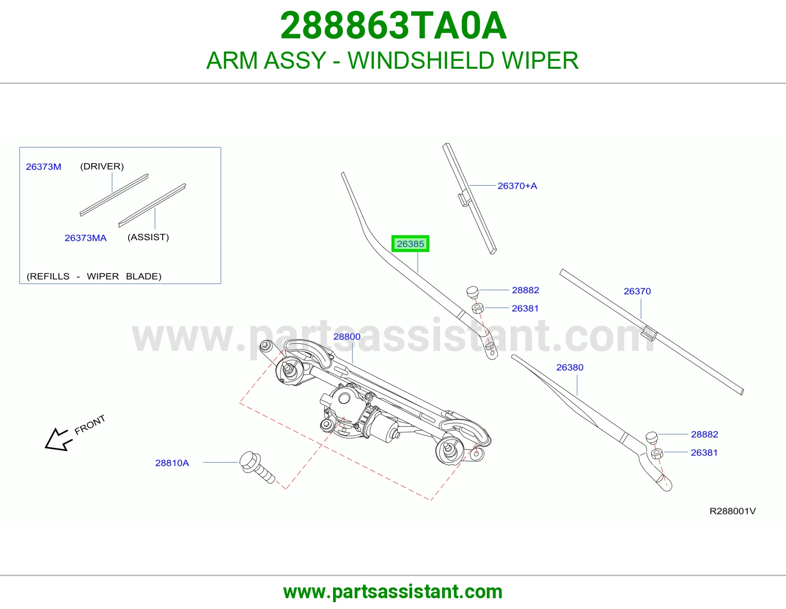 ARM ASSY - WINDSHIELD WIPER