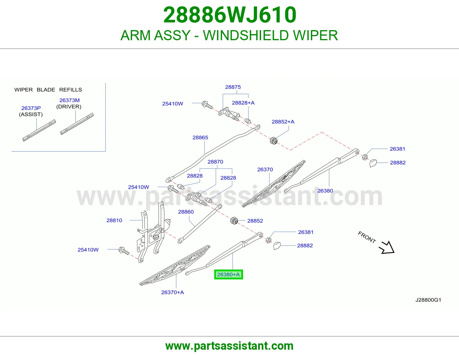 ARM ASSY - WINDSHIELD WIPER