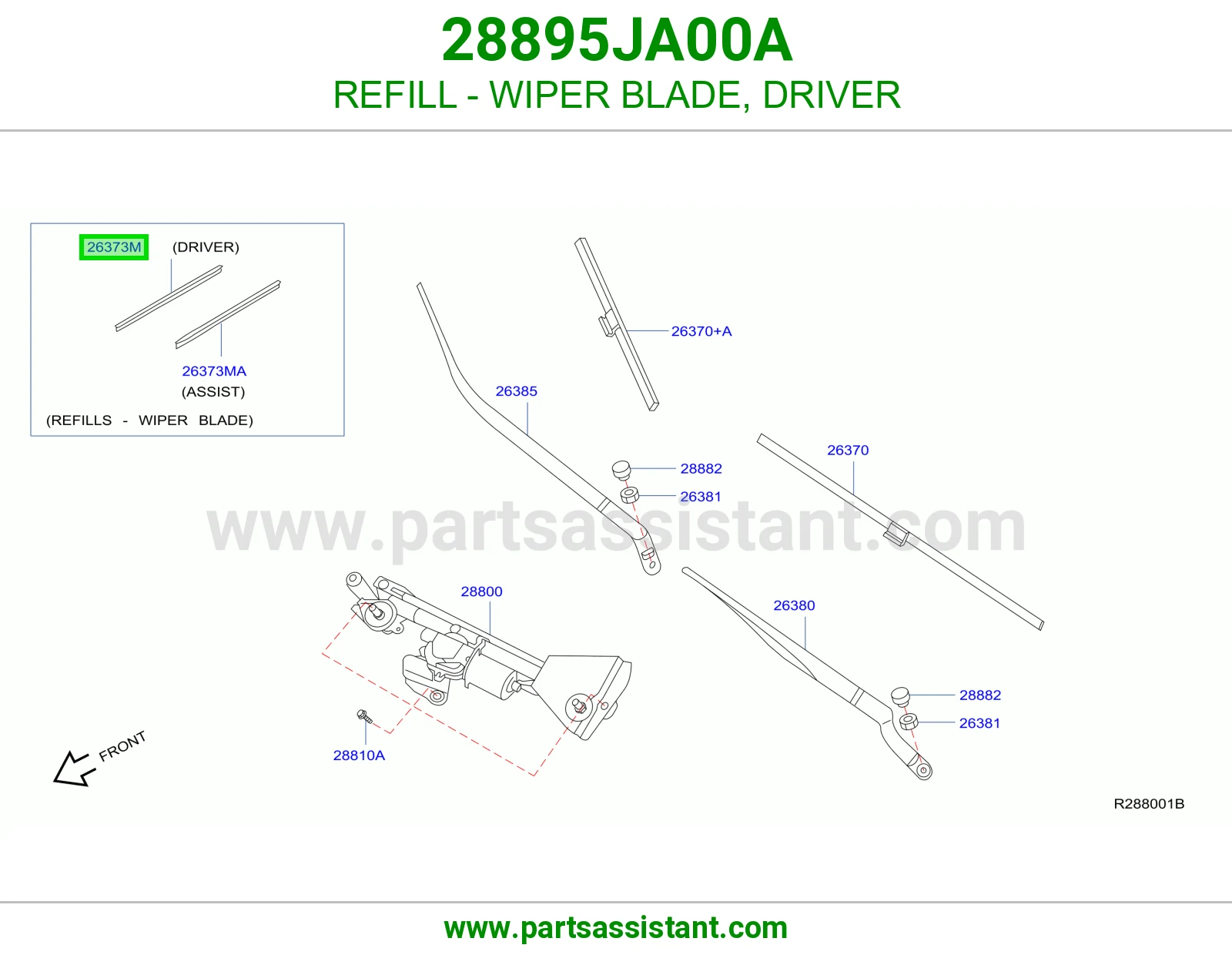 REFILL - WIPER BLADE, DRIVER