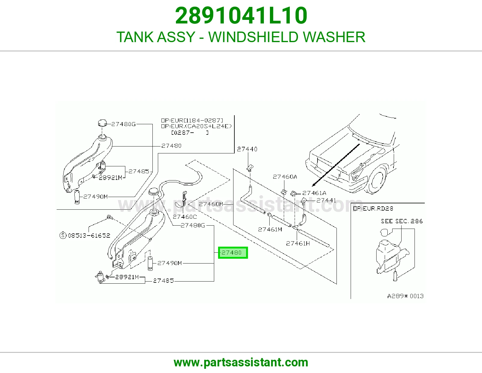 TANK ASSY - WINDSHIELD WASHER