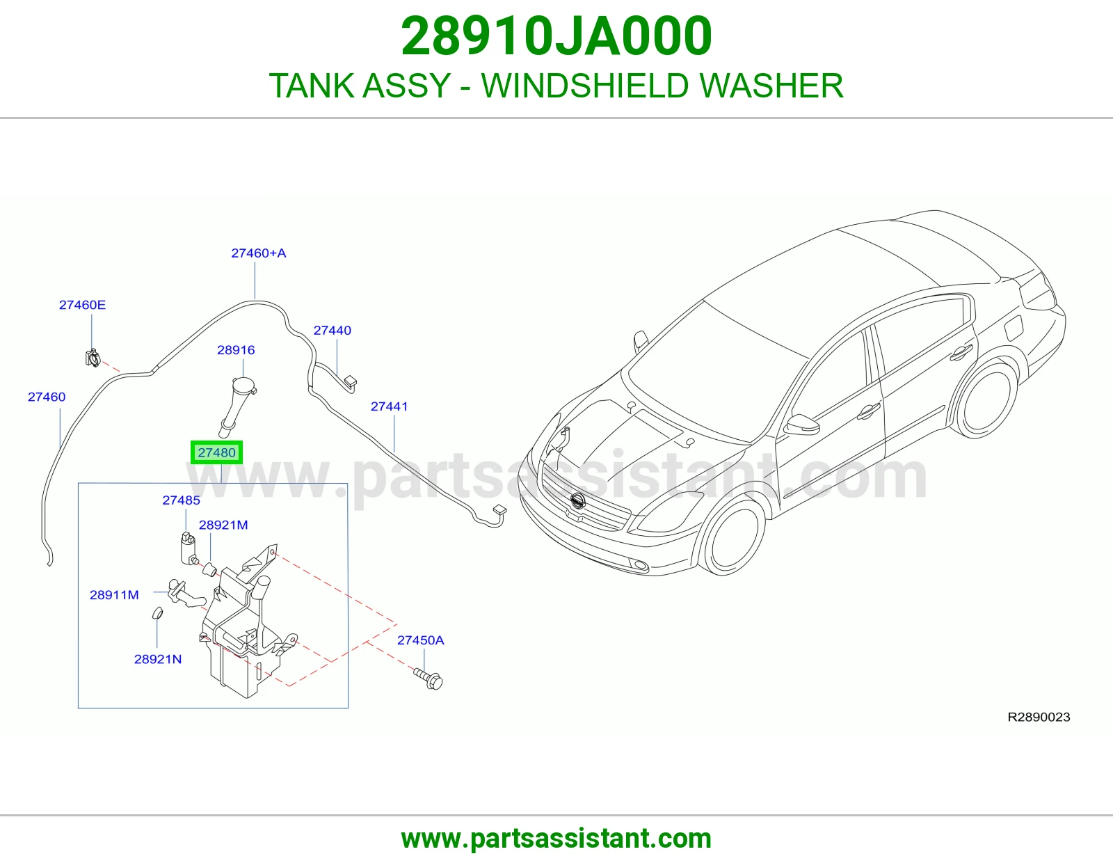 TANK ASSY - WINDSHIELD WASHER