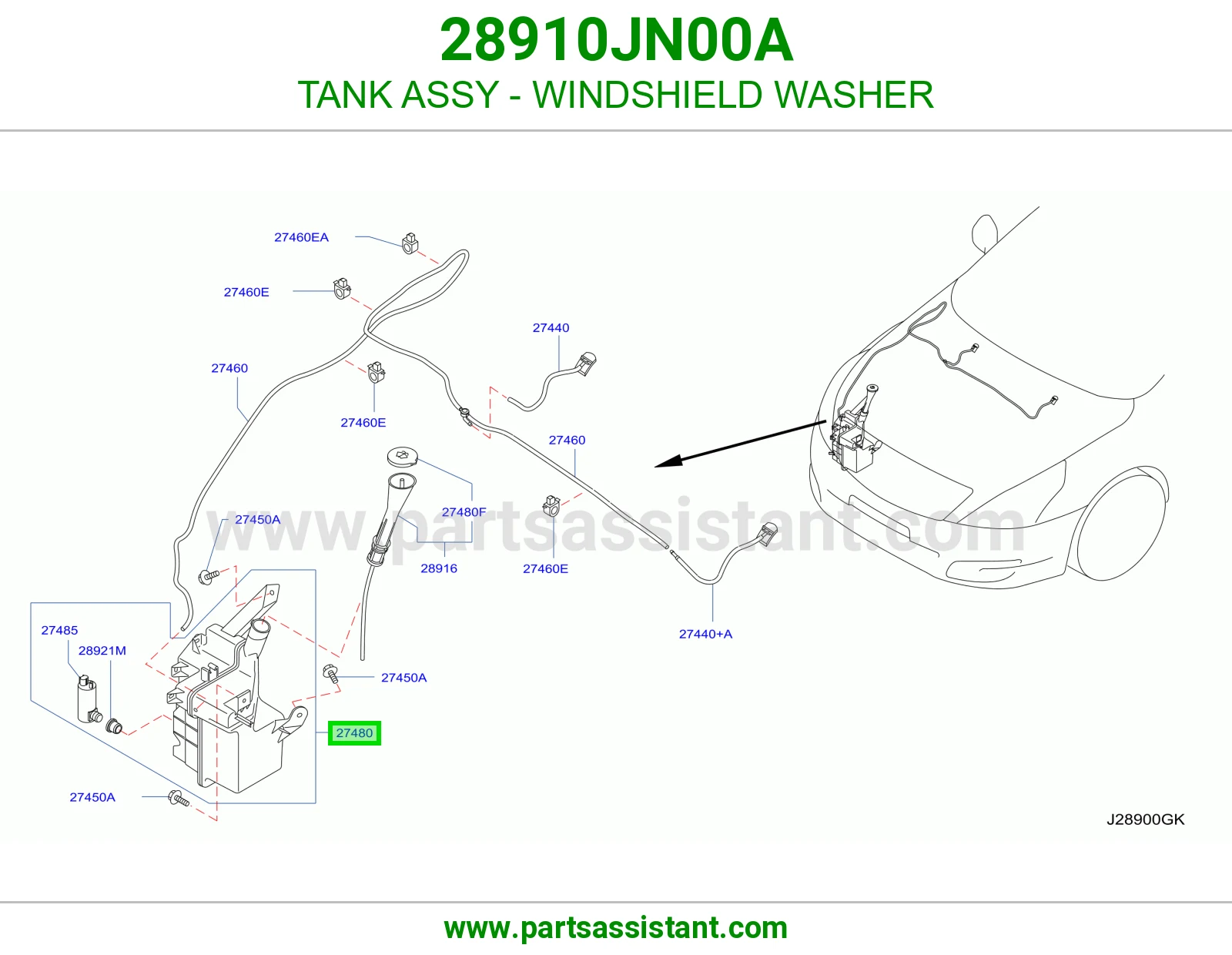 TANK ASSY - WINDSHIELD WASHER