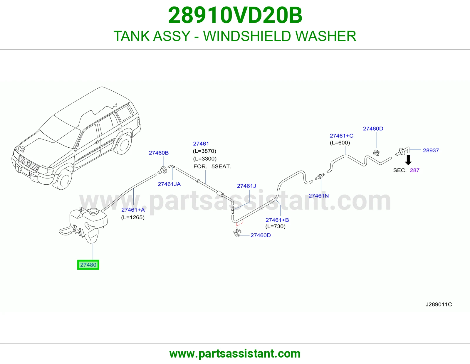 TANK ASSY - WINDSHIELD WASHER