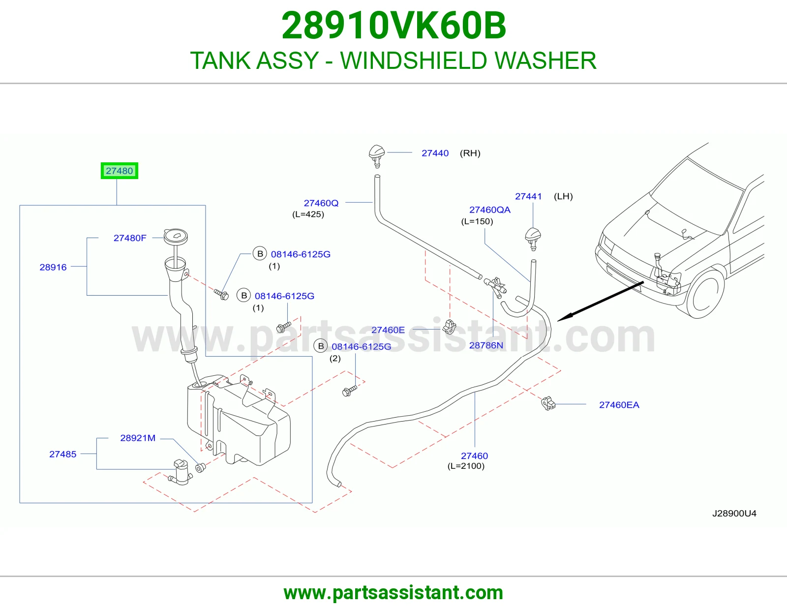 TANK ASSY - WINDSHIELD WASHER