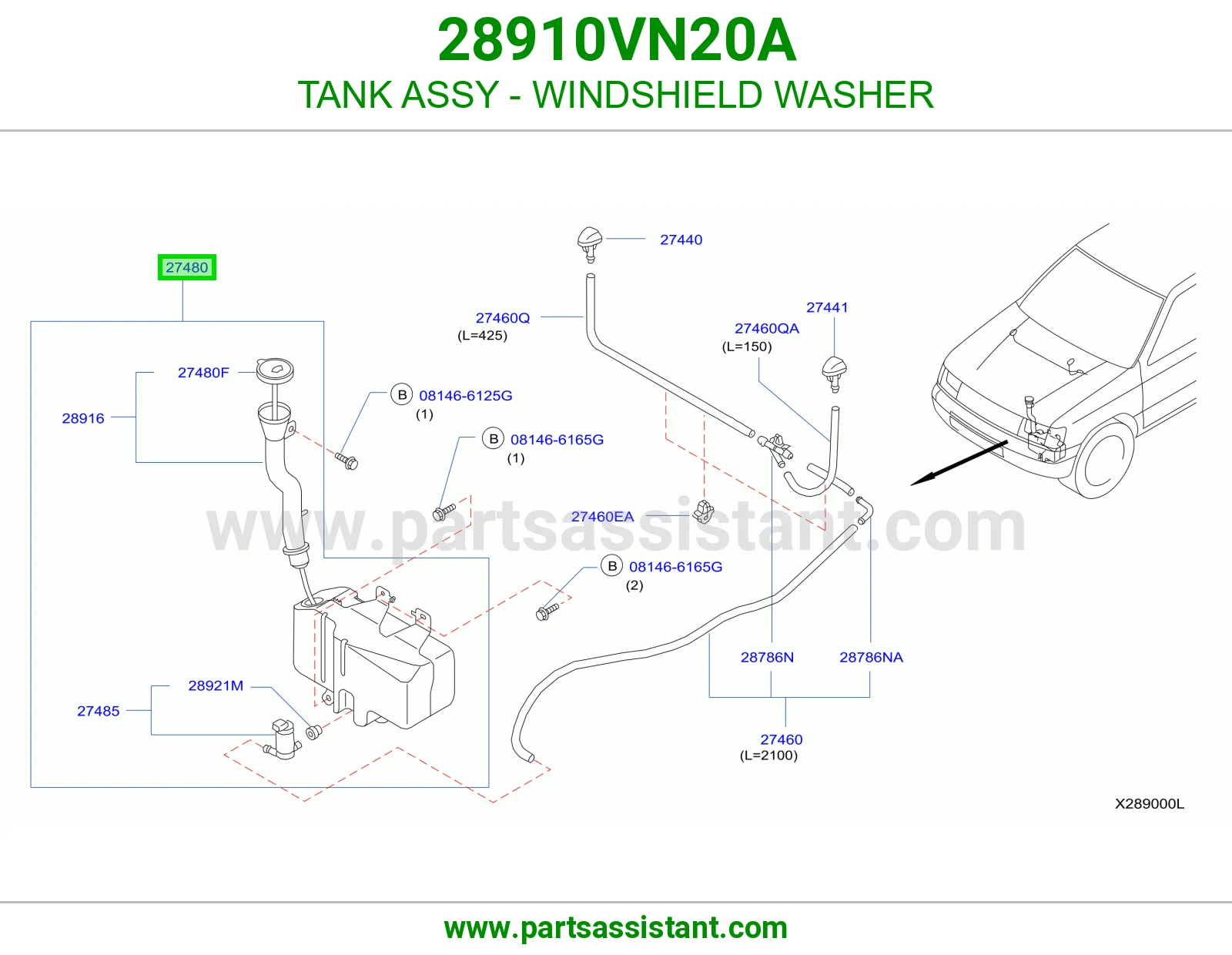 TANK ASSY - WINDSHIELD WASHER