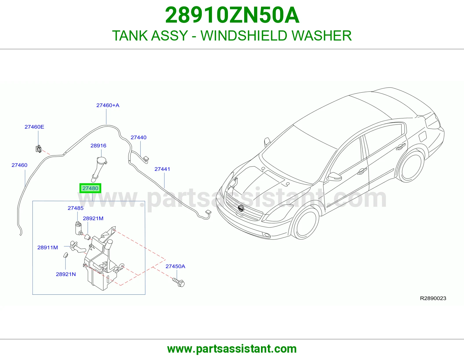 TANK ASSY - WINDSHIELD WASHER