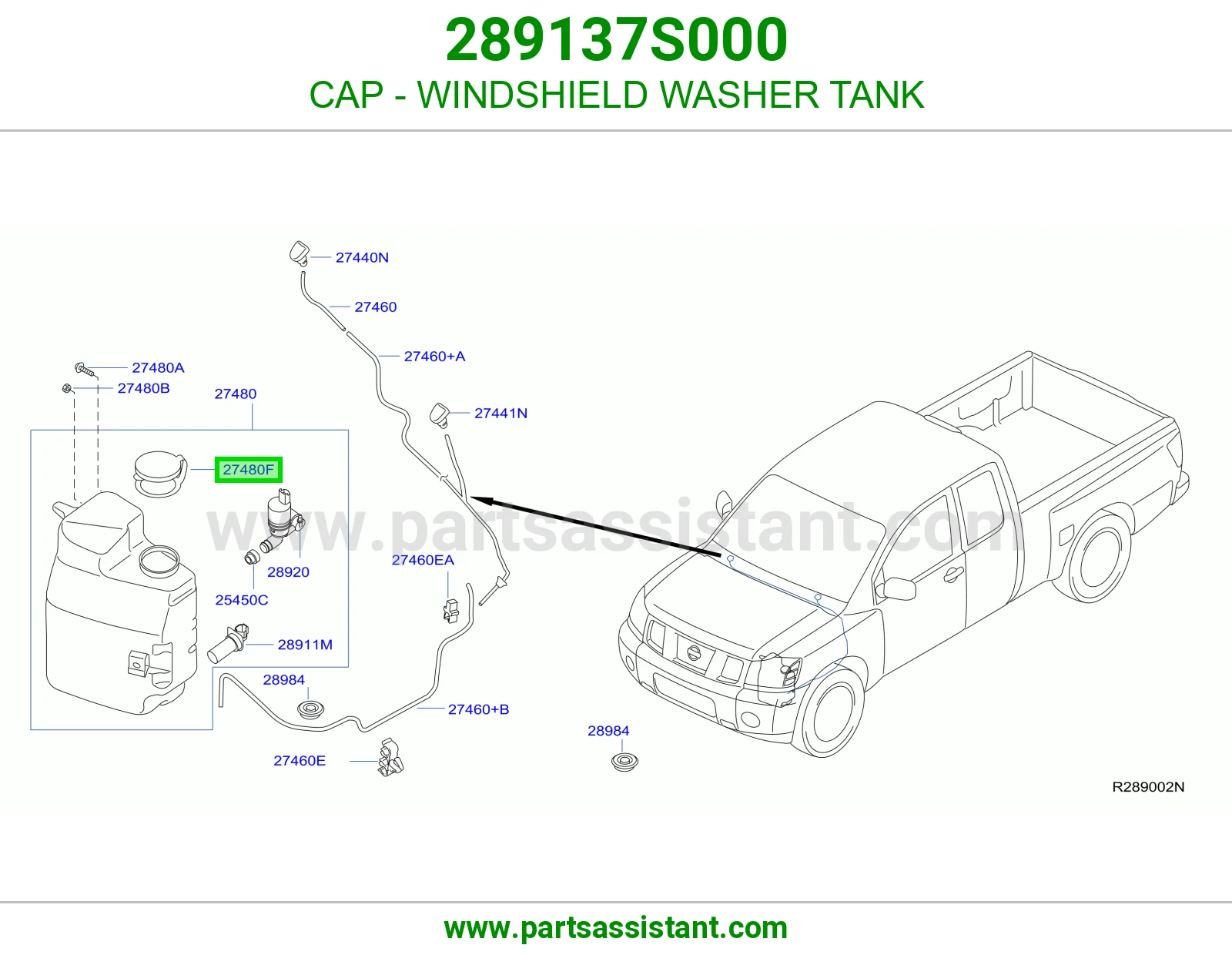 CAP - WINDSHIELD WASHER TANK