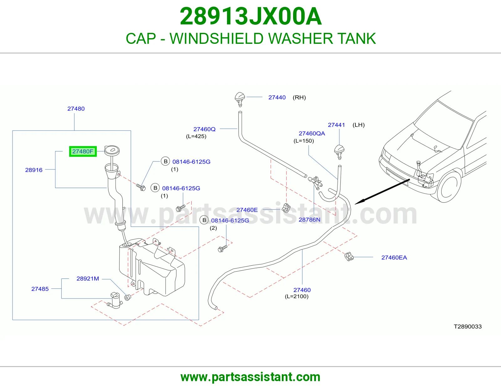 CAP - WINDSHIELD WASHER TANK