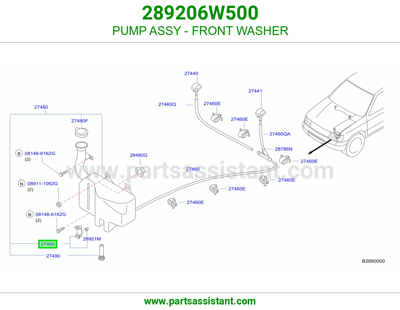 PUMP ASSY - FRONT WASHER
