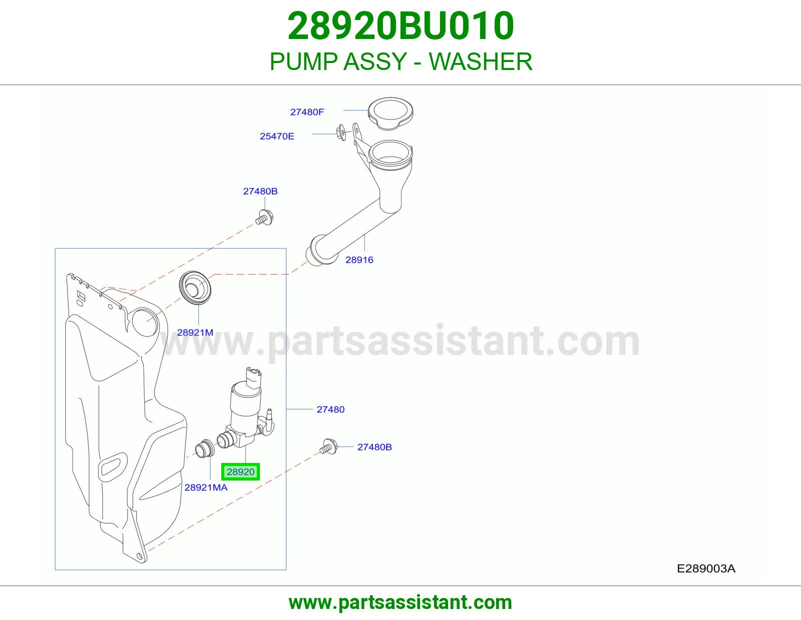 PUMP ASSY - WASHER