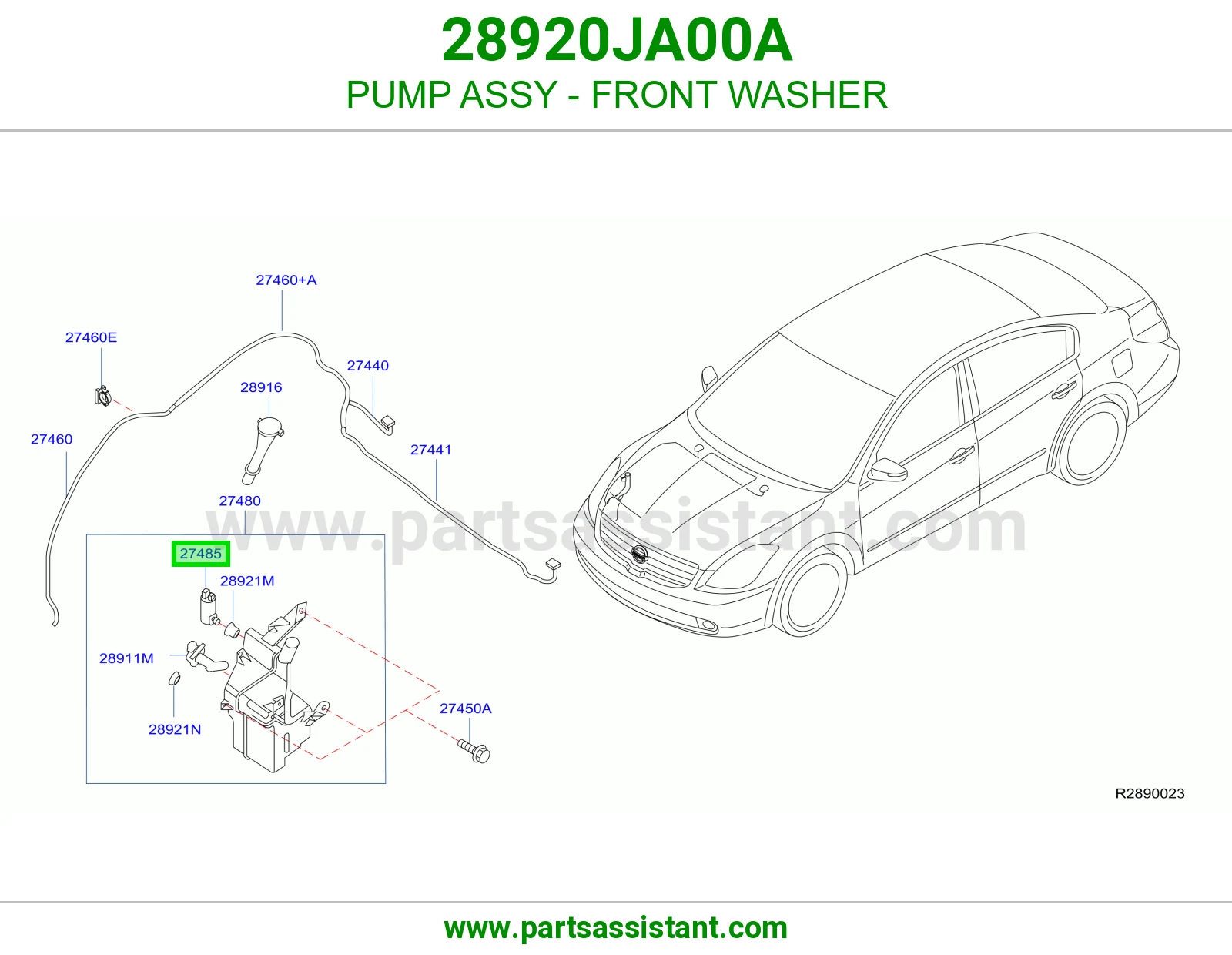 PUMP ASSY - FRONT WASHER