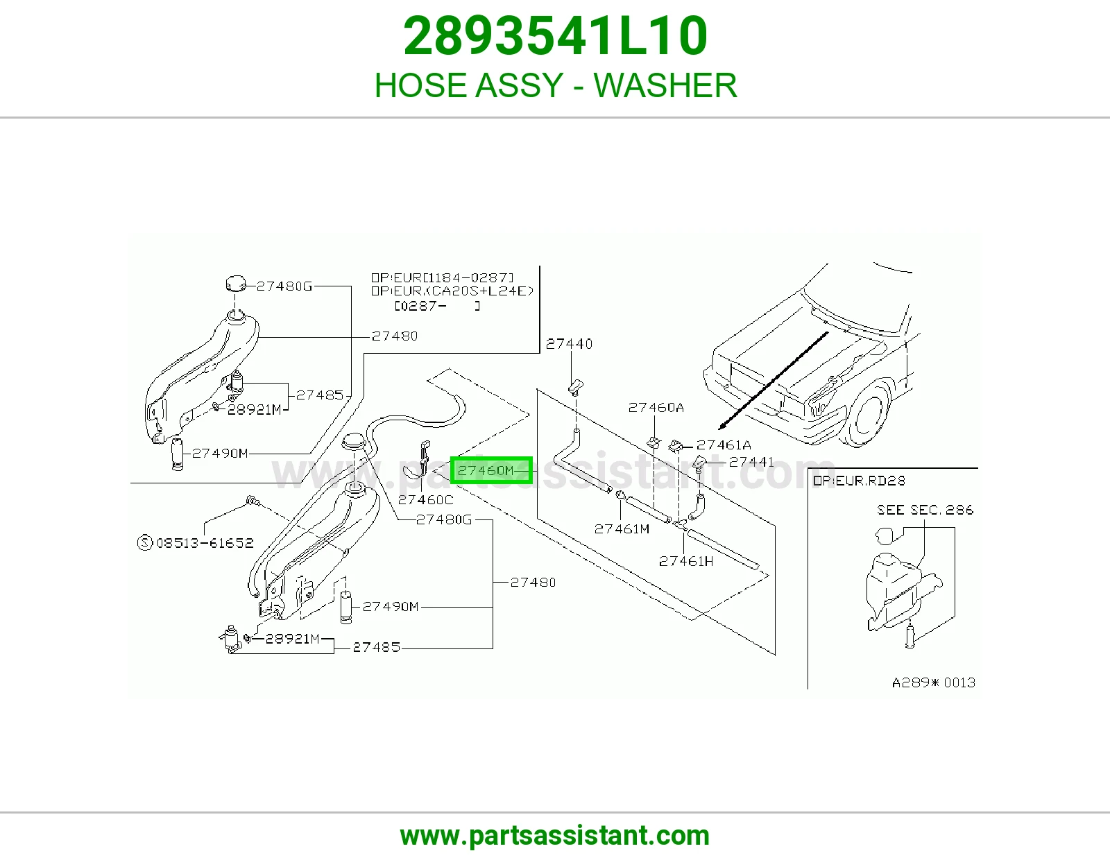 HOSE ASSY - WASHER