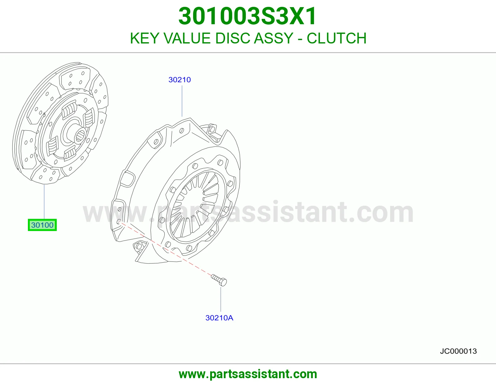 KEY VALUE DISC ASSY - CLUTCH