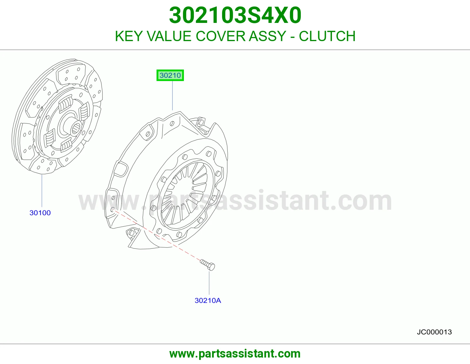 KEY VALUE COVER ASSY - CLUTCH