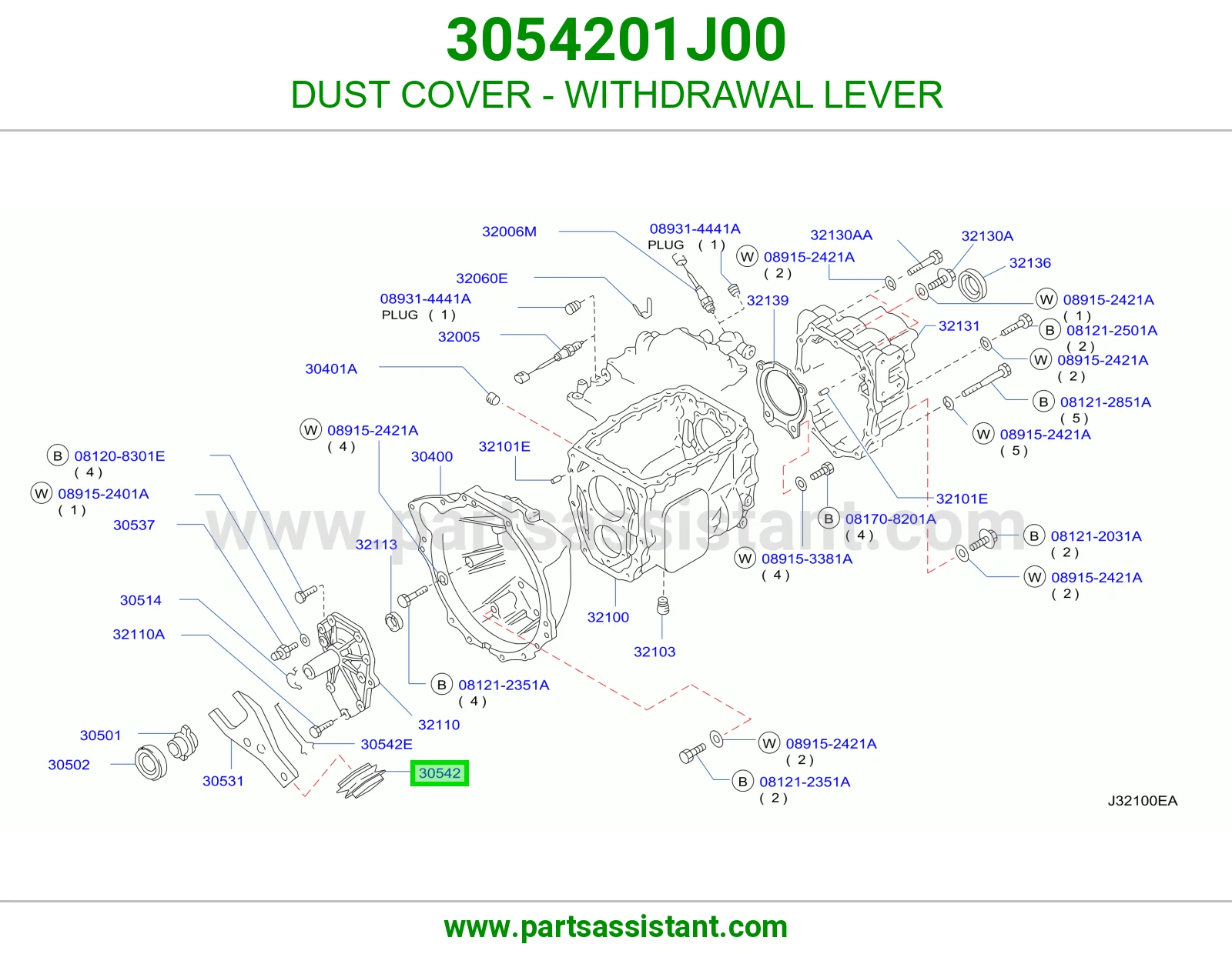 DUST COVER - WITHDRAWAL LEVER