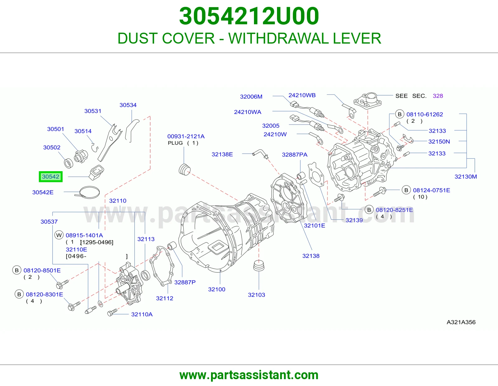 DUST COVER - WITHDRAWAL LEVER