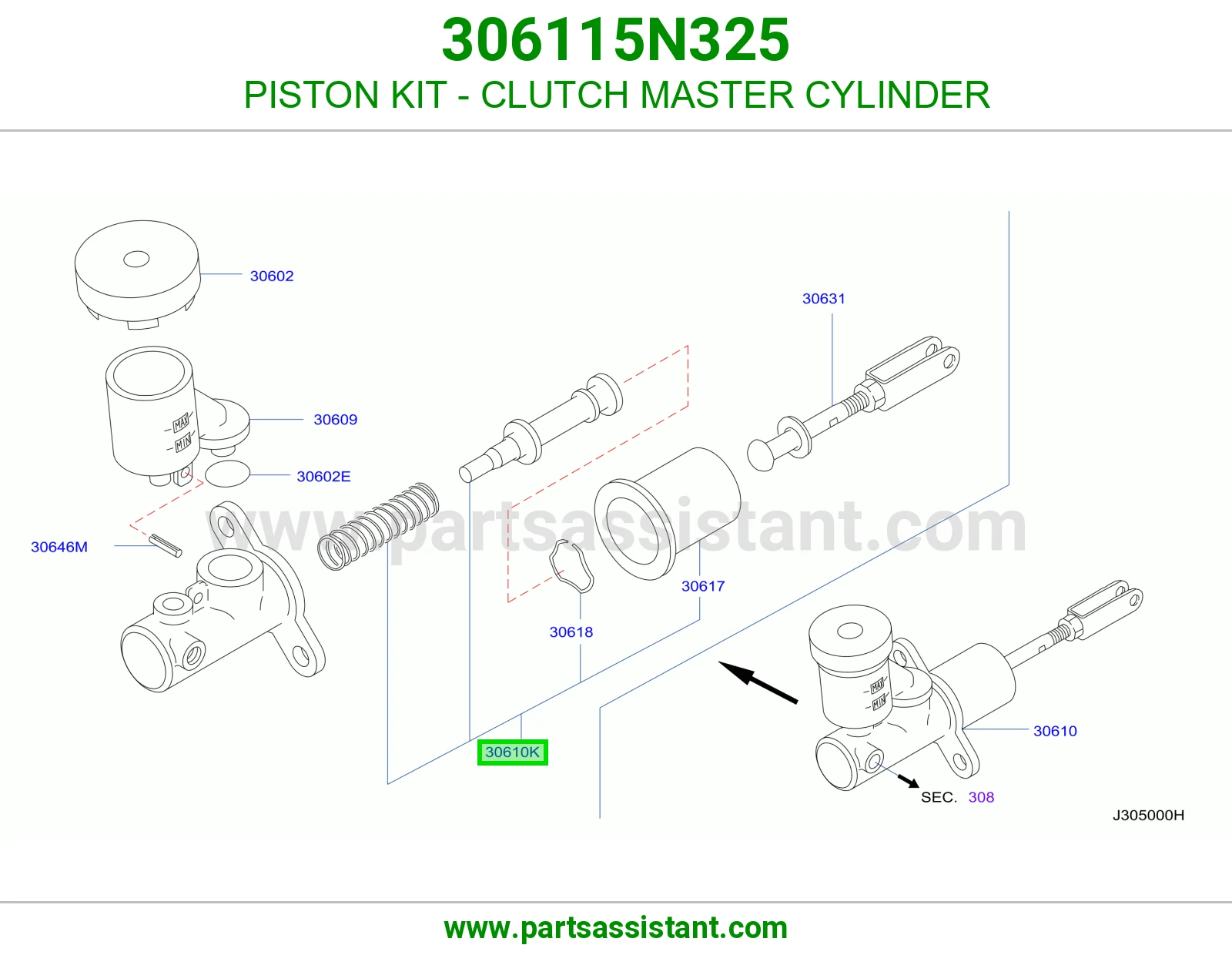 PISTON KIT - CLUTCH MASTER CYLINDER