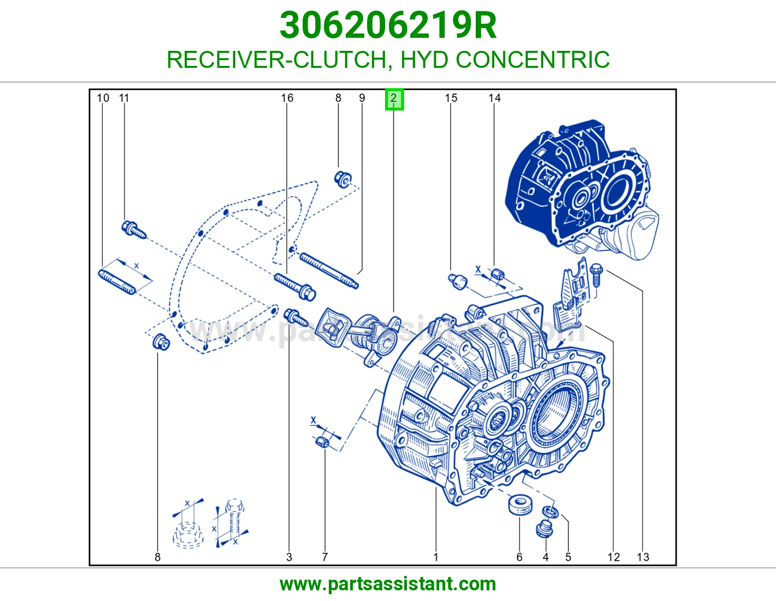 RECEIVER-CLUTCH, HYD CONCENTRIC