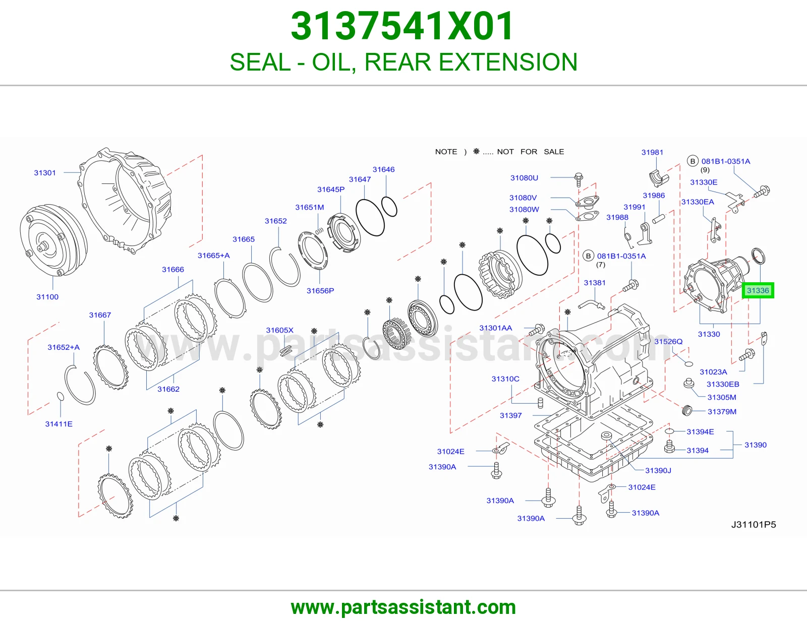 SEAL - OIL, REAR EXTENSION