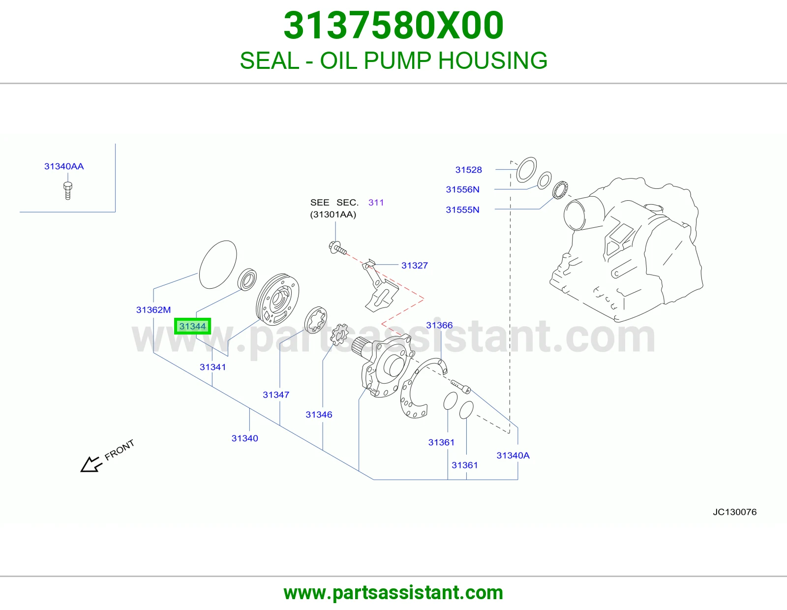 SEAL - OIL PUMP HOUSING