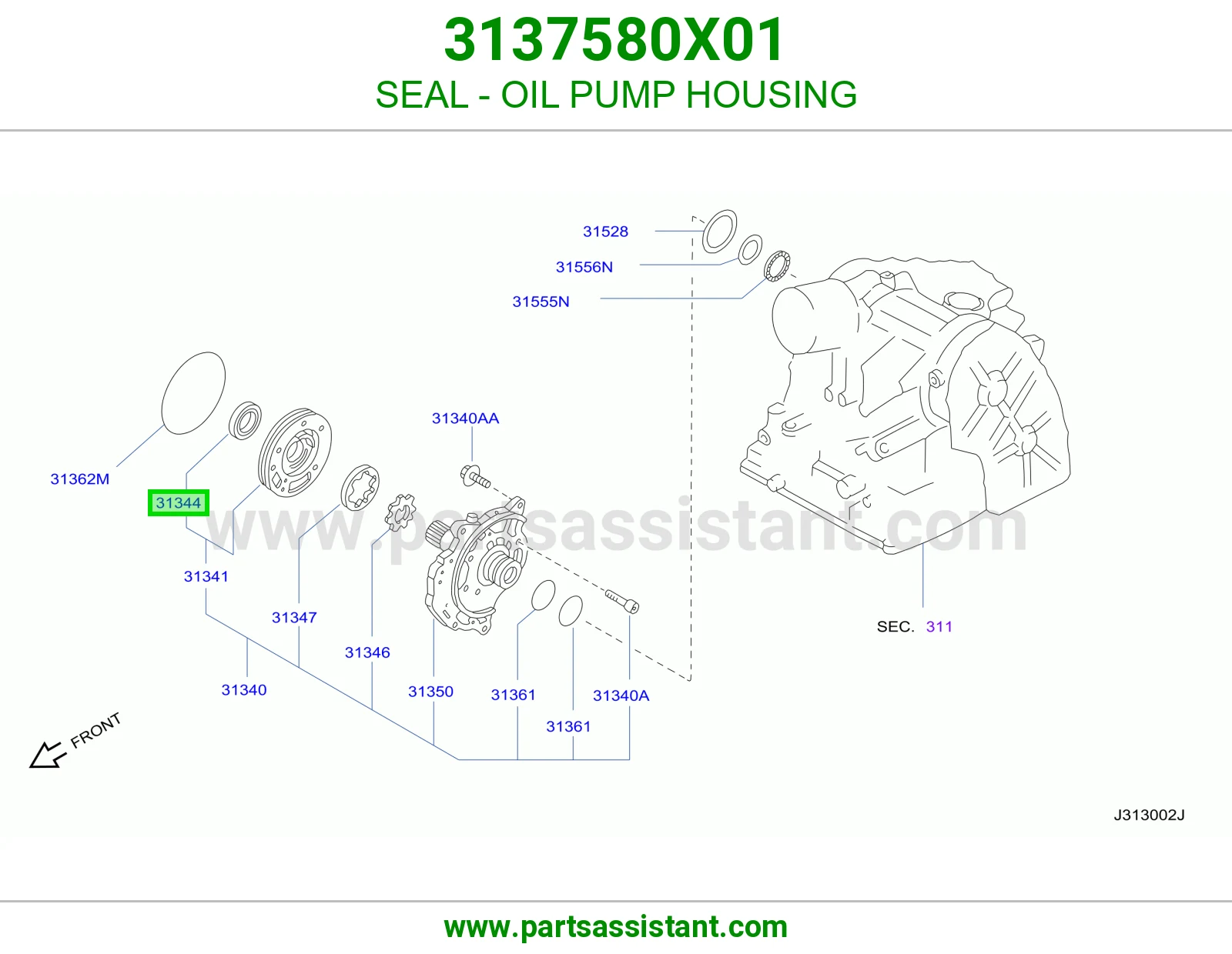 SEAL - OIL PUMP HOUSING