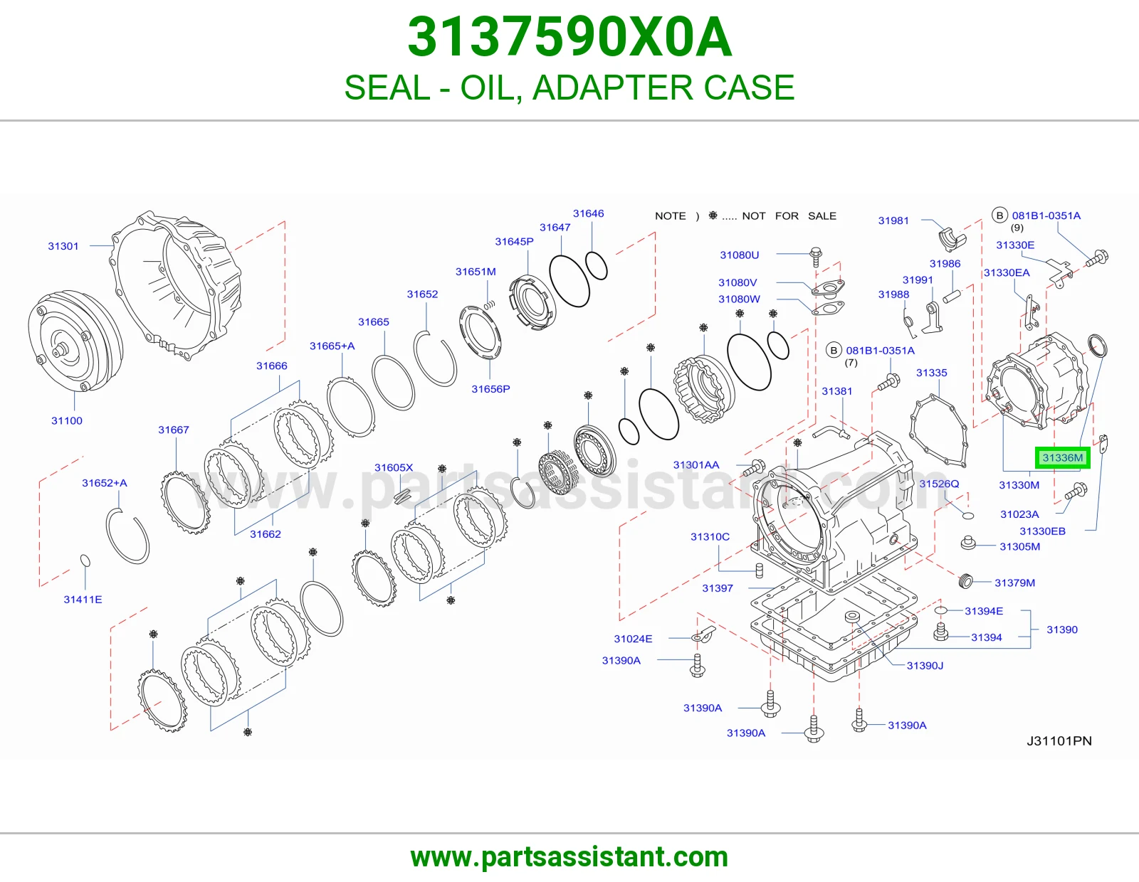 SEAL - OIL, ADAPTER CASE