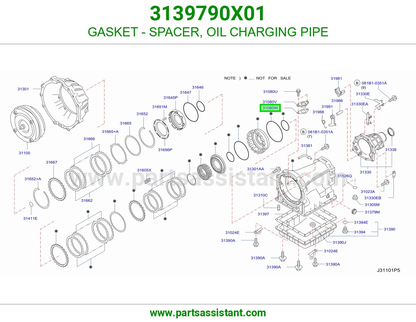GASKET - SPACER, OIL CHARGING PIPE
