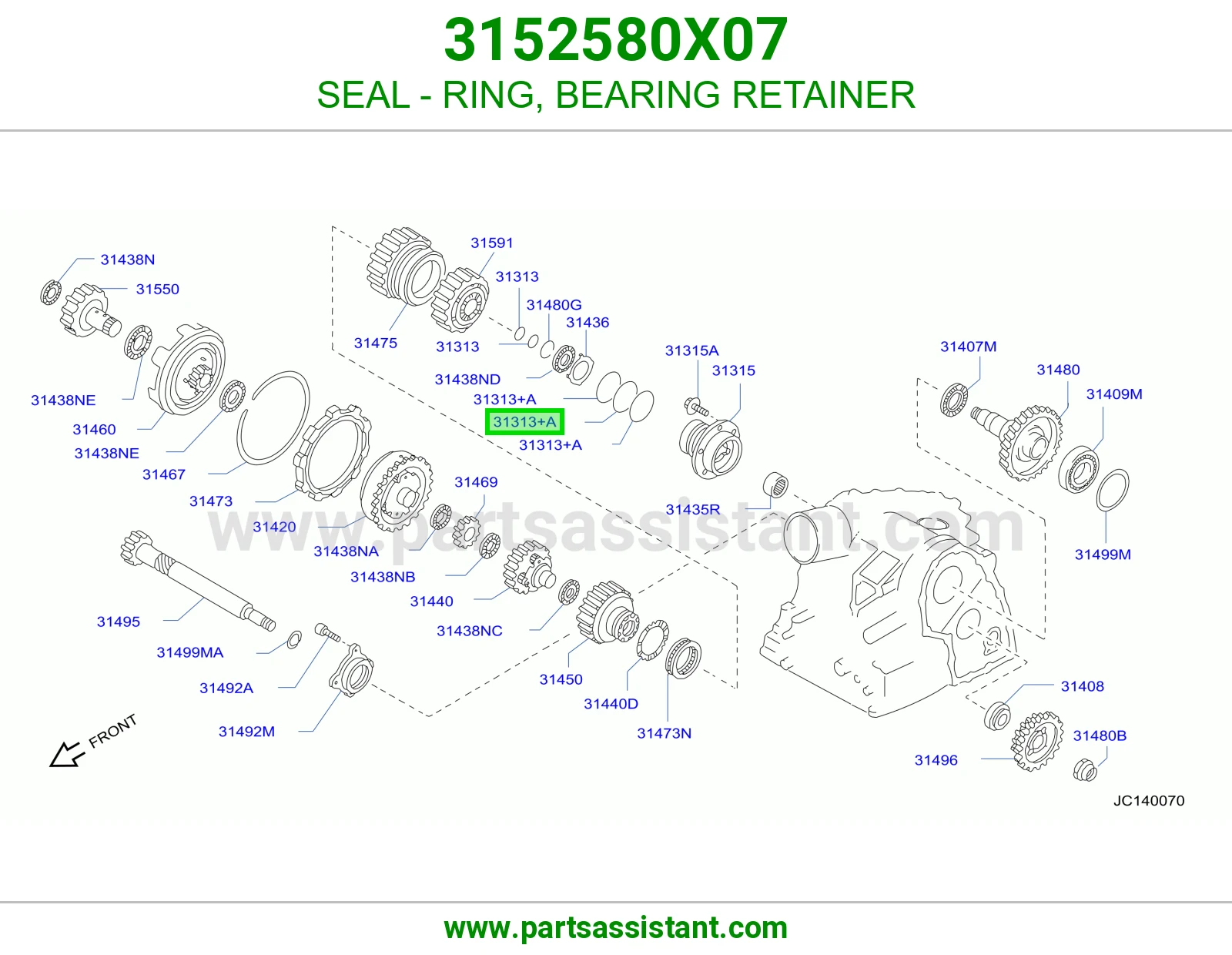 SEAL - RING, BEARING RETAINER