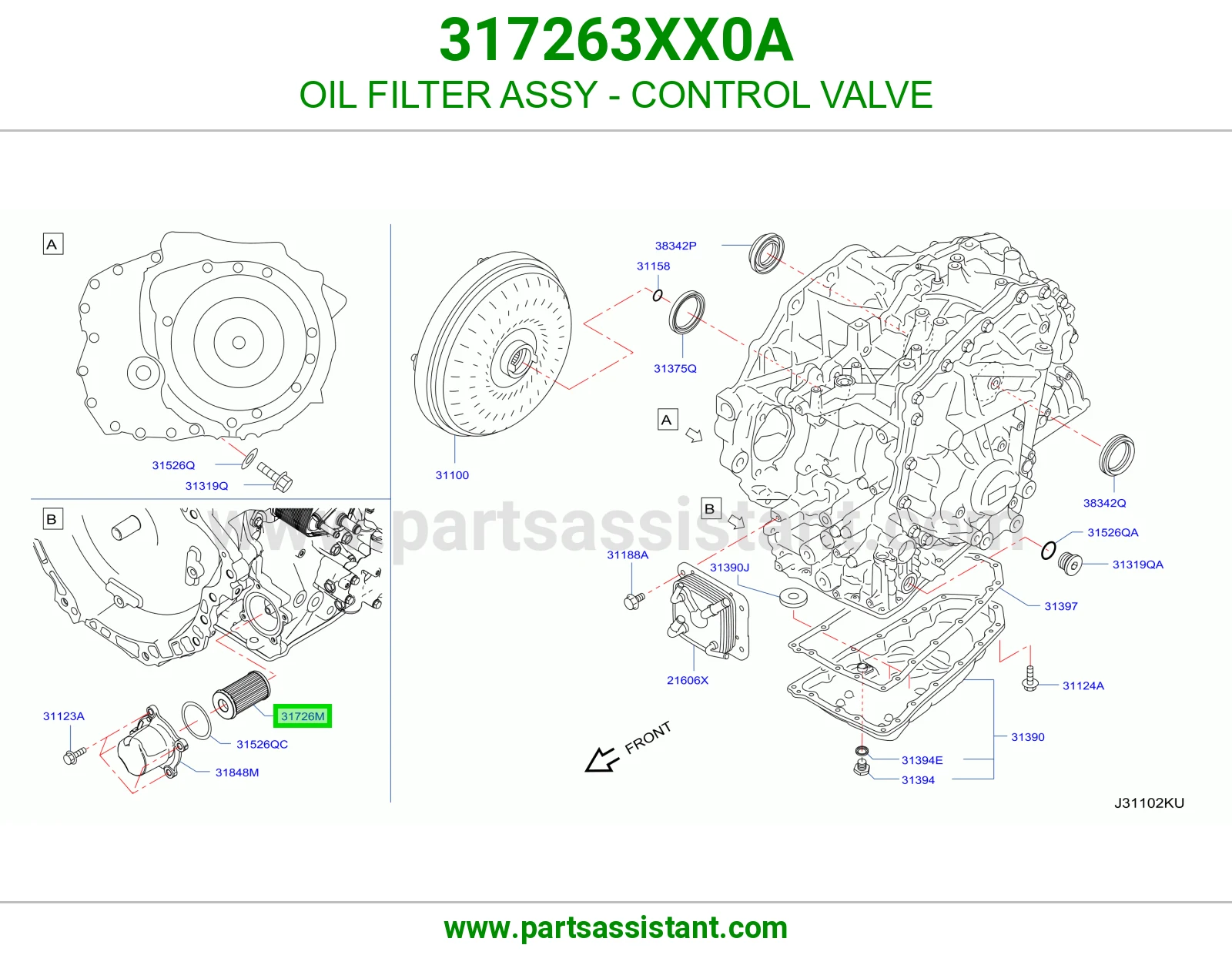 OIL FILTER ASSY - CONTROL VALVE