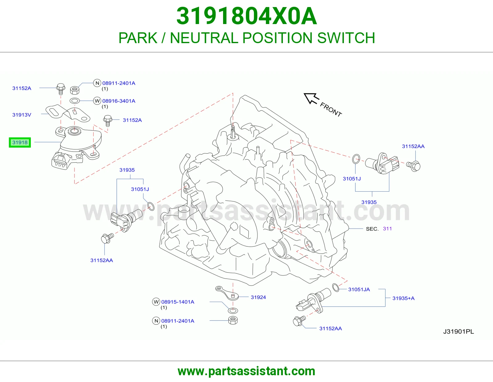 PARK / NEUTRAL POSITION SWITCH