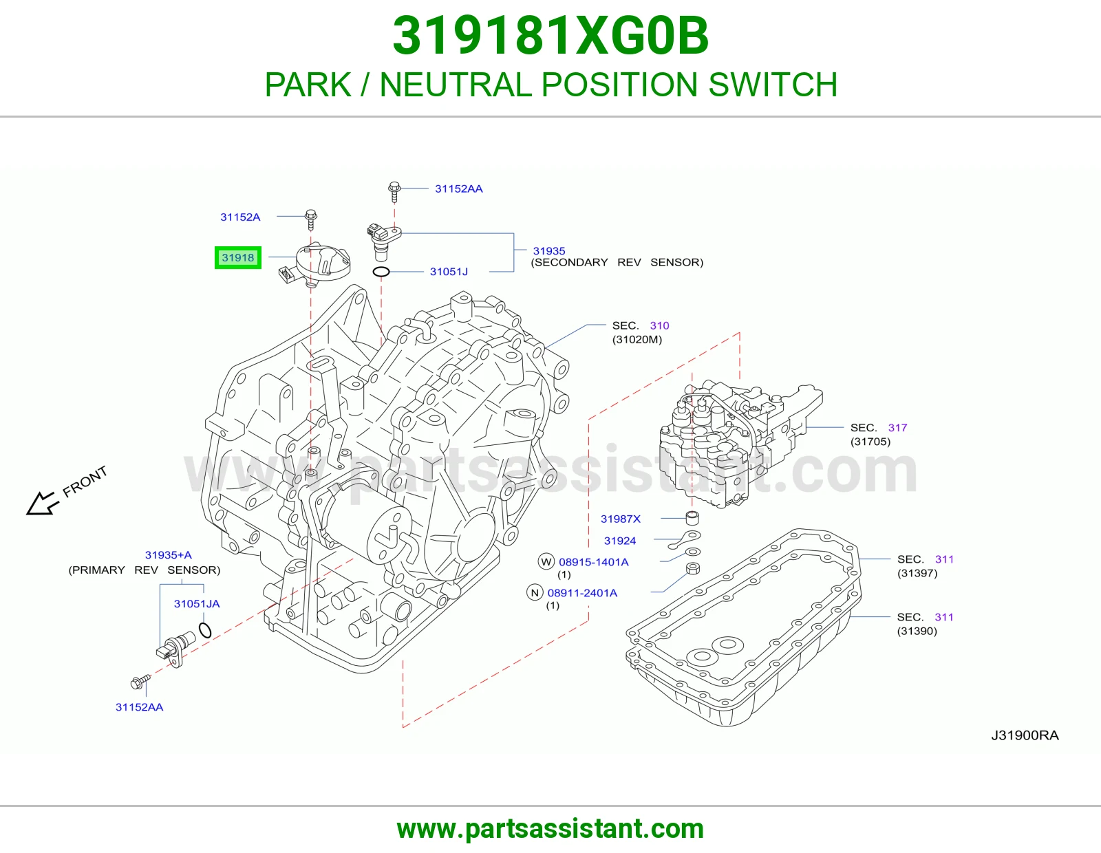 PARK / NEUTRAL POSITION SWITCH