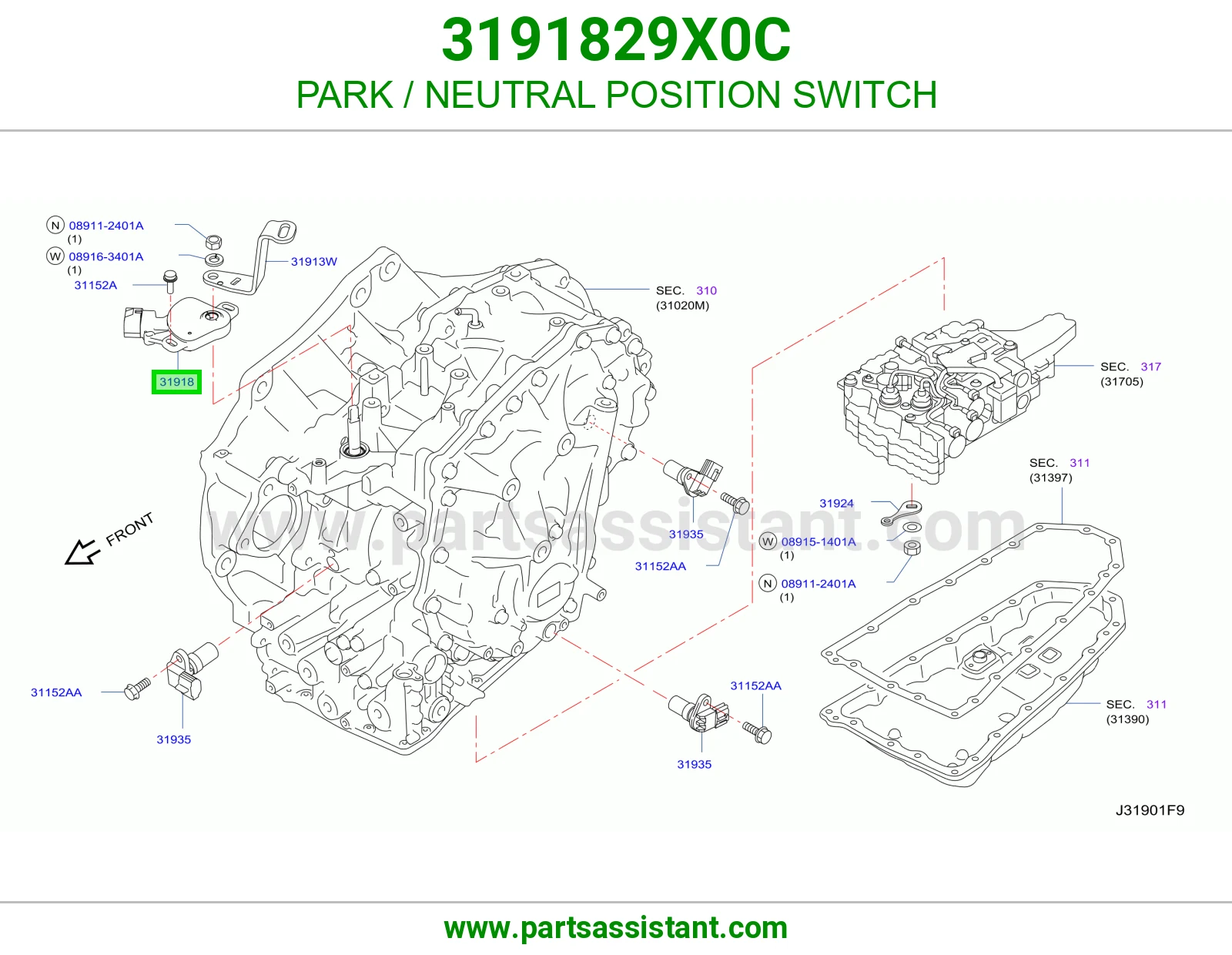 PARK / NEUTRAL POSITION SWITCH