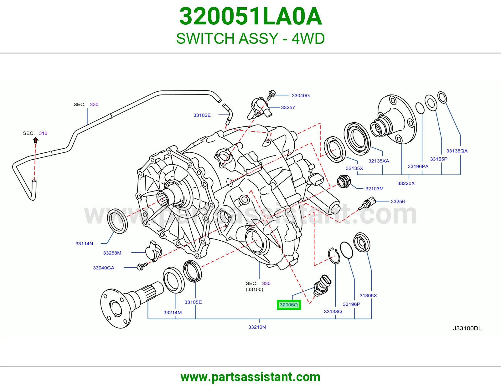 SWITCH ASSY - 4WD