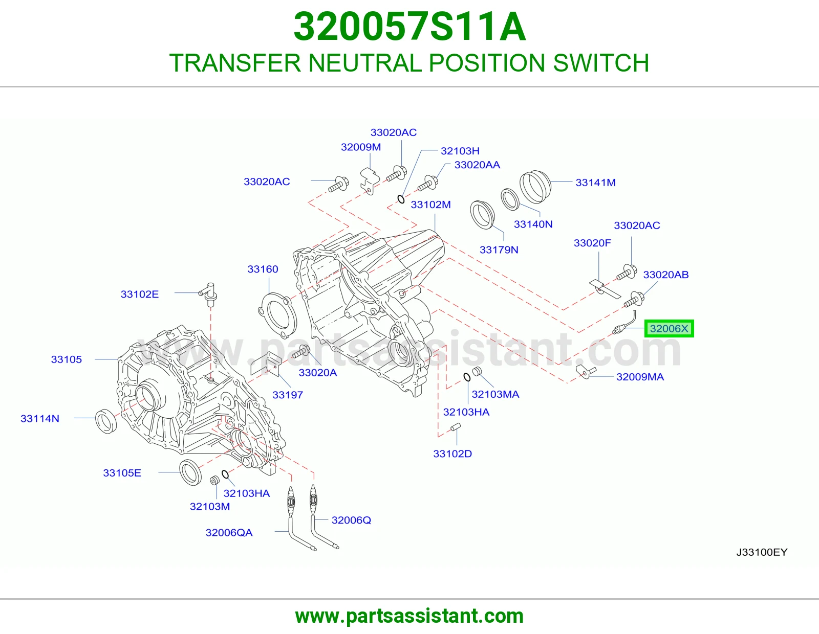 TRANSFER NEUTRAL POSITION SWITCH