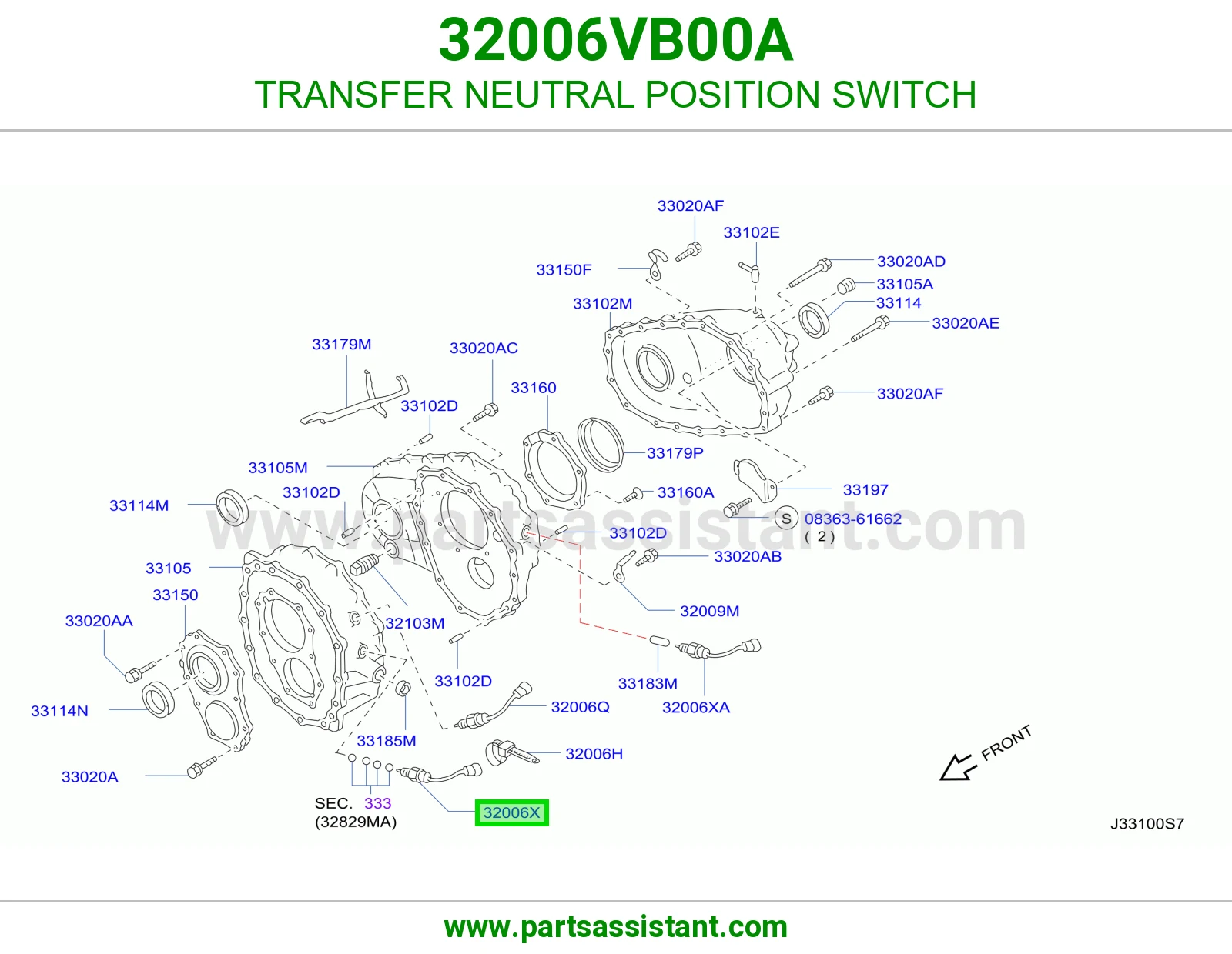 TRANSFER NEUTRAL POSITION SWITCH